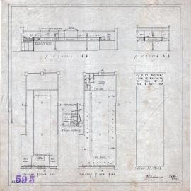 Plan (tracing) - Queen Victoria Building (QVB) - New gallery to shop no.8, 1917
