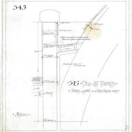 Plan (tracing) - Queen Victoria Building (QVB) - Details of gutter to main avenue roof, 1892