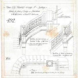 Plan - Finish for York Street staircase, Queen Victoria Building (QVB) Sydney, 1892