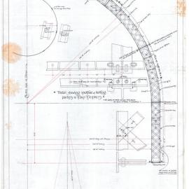 Plan (tracing) - Queen Victoria Building (QVB) - Details of members and braces for main dome, 1892