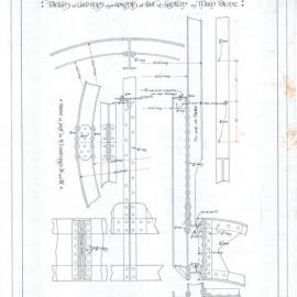 Plan (tracing) - Queen Victoria Building (QVB) - Curb rings and uprights for main dome lantern, 1892