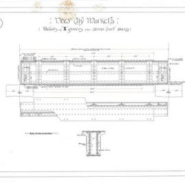 Plan (tracing) - Queen Victoria Building (QVB) - Details of girders over shop front piers, 1892