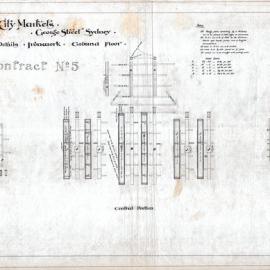 Plan (tracing) - Queen Victoria Building (QVB) - Ground floor ironwork, 1892