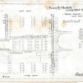 Plan (tracing) - Queen Victoria Building (QVB) - First floor ironwork, 1892