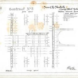 Plan (tracing) - Queen Victoria Building (QVB) - Second floor ironwork, 1892