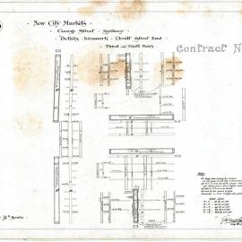 Plan (tracing) - Queen Victoria Building (QVB) - Second floor ironwork, 1892