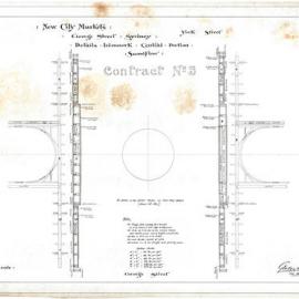 Plan (tracing) - Queen Victoria Building (QVB) - Third and fourth floor ironwork, 1892