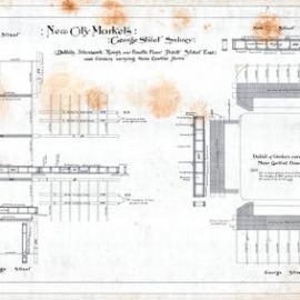 Plan (tracing) - Queen Victoria Building (QVB) - Fourth floor ironwork – Main dome girders, 1892