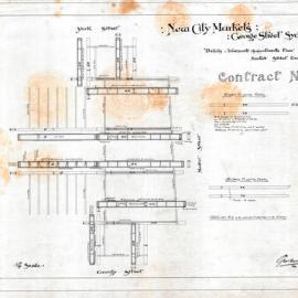 Plan (tracing) - Queen Victoria Building (QVB) - Fourth floor ironwork for roofs, 1892