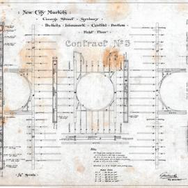 Plan (tracing) - Queen Victoria Building (QVB) - Third floor ironwork, 1892