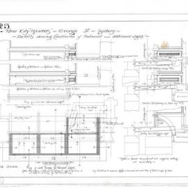 Plan (tracing) - Queen Victoria Building (QVB) - Pavement and stall board lights, 1892