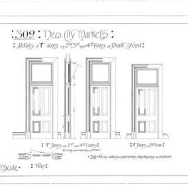 Plan (tracing) - Queen Victoria Building (QVB) - Details of "F" doors, 1892