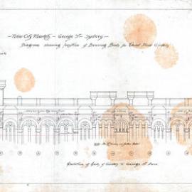Plan (tracing) - Queen Victoria Building (QVB) - Bearing beds for third floor guides, 1892