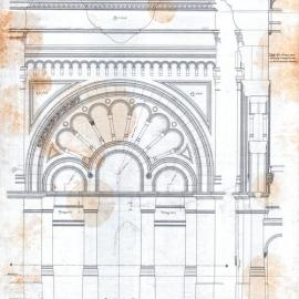 Plan - Details of George Street entrance, Queen Victoria Building (QVB) Sydney- 1892