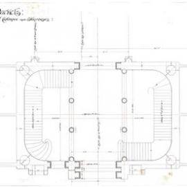 Plan (tracing) - Queen Victoria Building (QVB) - Ground floor, Druitt St entrance, 1892