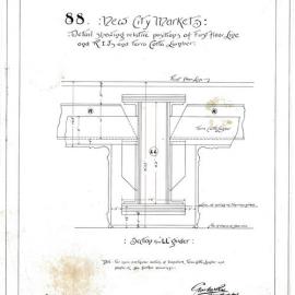 Plan (tracing) - Queen Victoria Building (QVB) - Cross section of first floor line girder, 1892