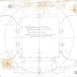 Plan (tracing) - Queen Victoria Building (QVB) - Ground floor - Main piers under dome, 1892