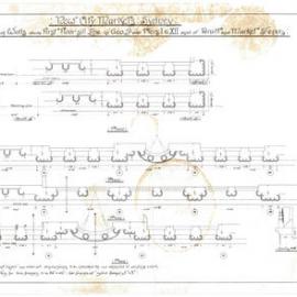 Plan (tracing) - Queen Victoria Building (QVB) - First floor walls above sill line, 1892