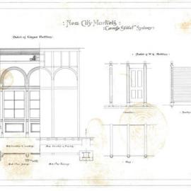 Plan (tracing) - Queen Victoria Building (QVB) - Glazed partitions, 1892
