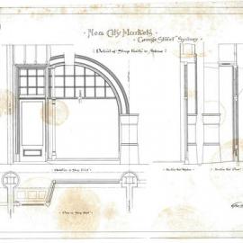 Plan (tracing) - Queen Victoria Building (QVB) - Detail of shop fronts, 1892
