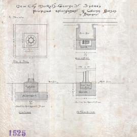 Plan - Queen Victoria Building (QVB) - Tracing - Enlargement of column bases in basement, 1892