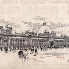 Plan - Queen Victoria Building (QVB) - Exterior from Market Street, 1892