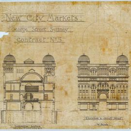 Plan - Queen Victoria Building (QVB) - Transverse section, Sydney, 1892