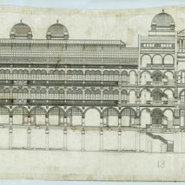 Plan - Queen Victoria Building (QVB) - Longitudinal section (part), 1892