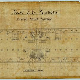 Plan - Queen Victoria Building (QVB) - Basement, 1892