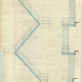 Plan - Details of escape ladder Kent Street Substation, Kent Street Sydney, 1910