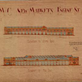 Plan - Elevations for Market 2, Haymarket, 1909