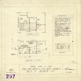 Plan - Detail of new lavatory for Phillip Street substation, Sydney, 1927