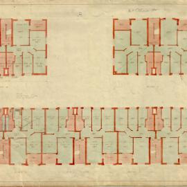 Plan - First Floor of Workmen's Dwellings, Dowling Street Woolloomooloo, 1924