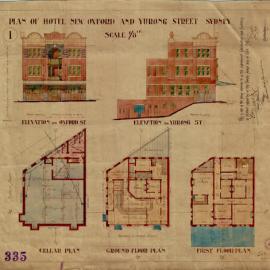 Plan - Exchange Hotel, corner of Oxford Street and Yurong Street Darlinghurst, 1911