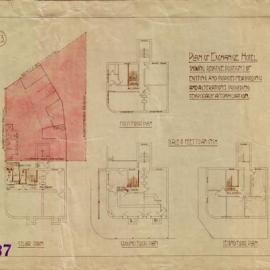 Plan - Exchange Hotel, corner of Oxford Street and Yurong Street Darlinghurst, 1911