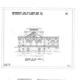 Plan  -  Hippodrome, elevation to Hay Street, No 7, 1913