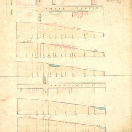 Plans, Borough of Camperdown: Plan & sections, Smith & Junction Streets. Signed Joseph Salis, Esq., 