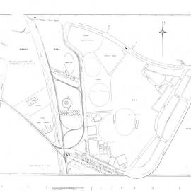 Plan - Proposed location of air raid shelter, RAS Showground, Moore Park, circa 1940