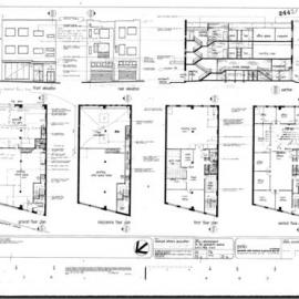 Wentworth Ave (36/38) Sydney. New Mezzanine, toilets, partitions-- floors 1 & 2. Brickwalls--shopfront. Perumal, Neil, Barbara.