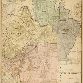 City of Sydney Ward Map, 1959-1968