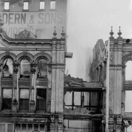 Glass Negative - Anthony Hordern Palace Emporium fire, Gipps Street (now Barlow Street) Haymarket, 1901