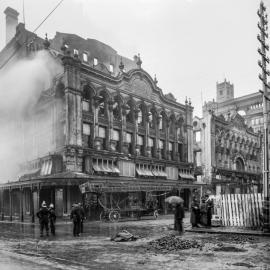 Glass Negative - Anthony Hordern Palace Emporium fire, George Street Haymarket, 1901