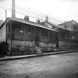 Glass Negative - Dwellings in Kent Street Sydney, circa 1902