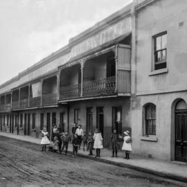 Glass Negative - Terraces in Irving Street Chippendale, circa 1908