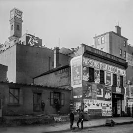 Glass Negative - Commercial buildings in Goulburn Street Sydney, circa 1908