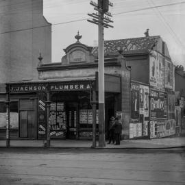 Glass Negative - Plumbers business in William Street Woolloomooloo, circa 1908