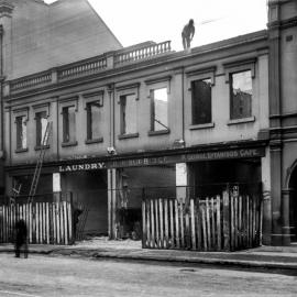 Glass Negative - Commercial premises in Castlereagh Street Sydney, circa 1908