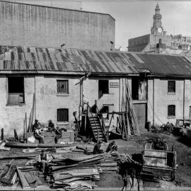 Glass Negative - Plumber J McLauchlin in Hunter Street Sydney, circa 1913