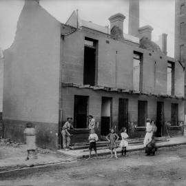 Glass Negative - Terraces in Irving Street Chippendale, circa 1913