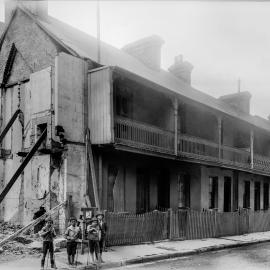 Glass Negative - Terraces in Irving Street Chippendale, circa 1913